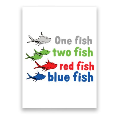 One Fish Two Fish Red Fish Blue Fish Teacher Reading Week Poster