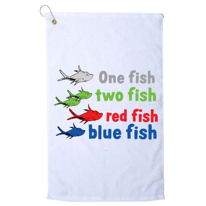 One Fish Two Fish Red Fish Blue Fish Teacher Reading Week Golf Towel