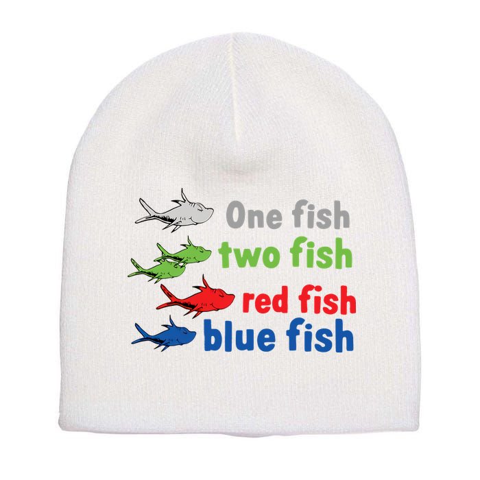 One Fish Two Fish Red Fish Blue Fish Teacher Reading Week Short Acrylic Beanie