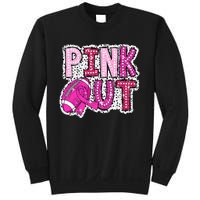 Out Football Tackle Breast Cancer Awareness Dalmatian Sweatshirt