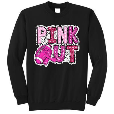 Out Football Tackle Breast Cancer Awareness Dalmatian Sweatshirt