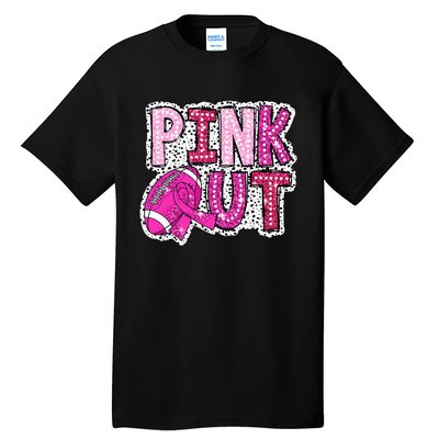 Out Football Tackle Breast Cancer Awareness Dalmatian Tall T-Shirt