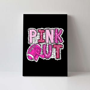 Out Football Tackle Breast Cancer Awareness Dalmatian Canvas