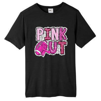 Out Football Tackle Breast Cancer Awareness Dalmatian Tall Fusion ChromaSoft Performance T-Shirt