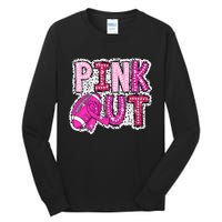 Out Football Tackle Breast Cancer Awareness Dalmatian Tall Long Sleeve T-Shirt