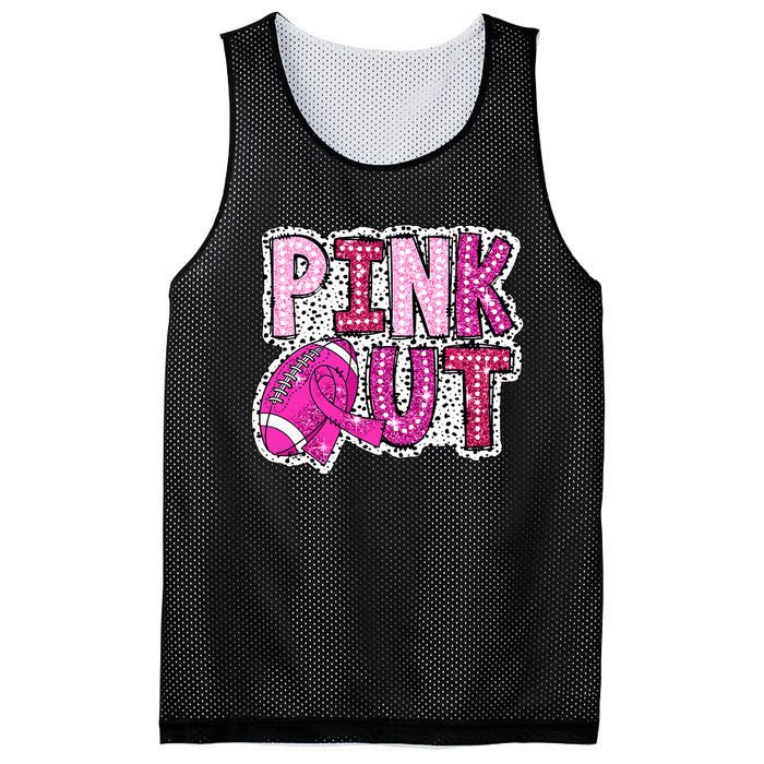 Out Football Tackle Breast Cancer Awareness Dalmatian Mesh Reversible Basketball Jersey Tank