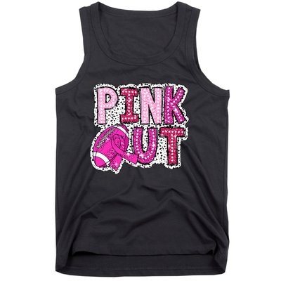 Out Football Tackle Breast Cancer Awareness Dalmatian Tank Top