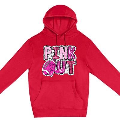 Out Football Tackle Breast Cancer Awareness Dalmatian Premium Pullover Hoodie