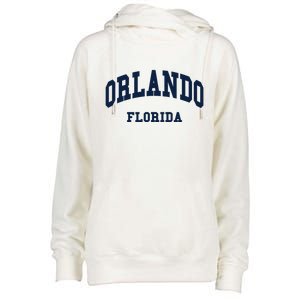 ORLANDO Florida Throwback Design Womens Funnel Neck Pullover Hood