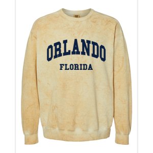 ORLANDO Florida Throwback Design Colorblast Crewneck Sweatshirt