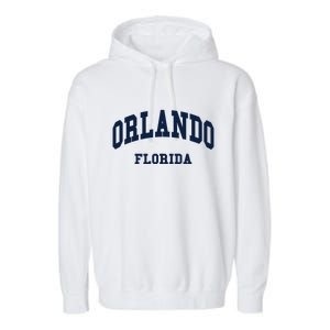 ORLANDO Florida Throwback Design Garment-Dyed Fleece Hoodie