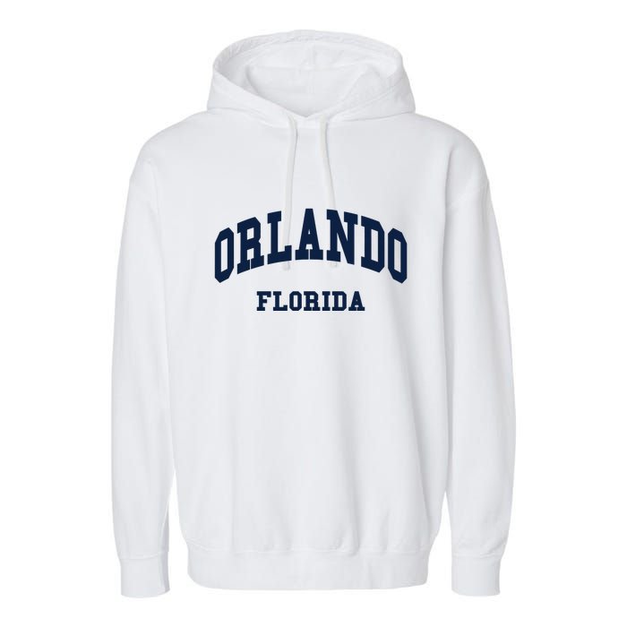 ORLANDO Florida Throwback Design Garment-Dyed Fleece Hoodie