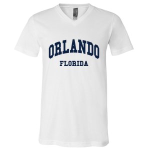 ORLANDO Florida Throwback Design V-Neck T-Shirt