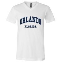 ORLANDO Florida Throwback Design V-Neck T-Shirt