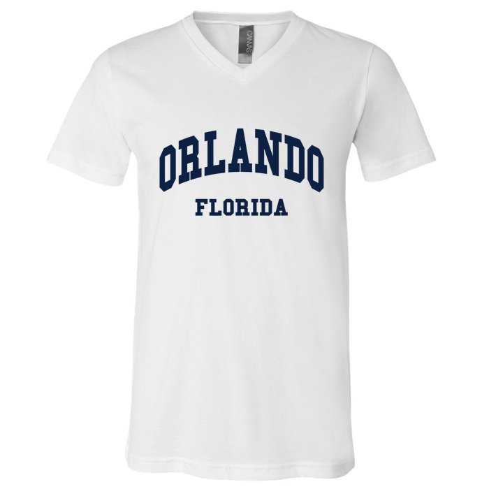 ORLANDO Florida Throwback Design V-Neck T-Shirt