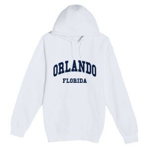 ORLANDO Florida Throwback Design Premium Pullover Hoodie