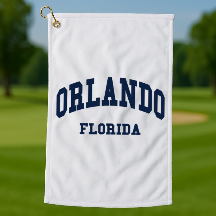 ORLANDO Florida Throwback Design Golf Towel