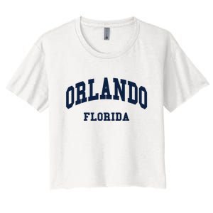 ORLANDO Florida Throwback Design Women's Crop Top Tee