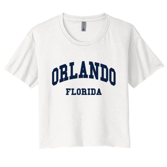 ORLANDO Florida Throwback Design Women's Crop Top Tee