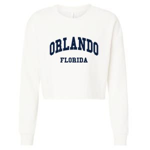 ORLANDO Florida Throwback Design Cropped Pullover Crew