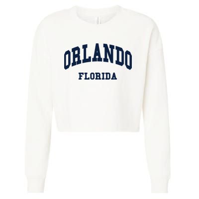 ORLANDO Florida Throwback Design Cropped Pullover Crew