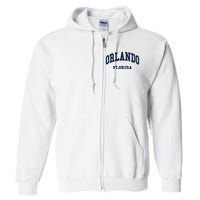 ORLANDO Florida Throwback Design Full Zip Hoodie