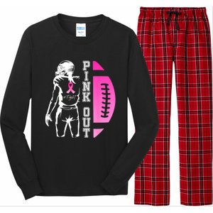 Out Football Team Breast Cancer Awareness Month Long Sleeve Pajama Set