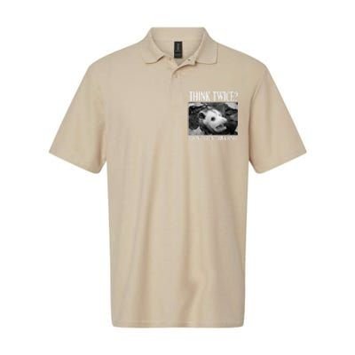 Opossum Funny Think Twice I Don't Even Think Once Possum Softstyle Adult Sport Polo