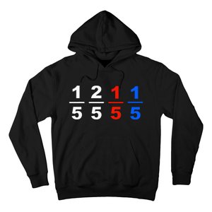 One Fifth Two Fifth Red Fifth Blue Fifth Funny Math Humor Hoodie