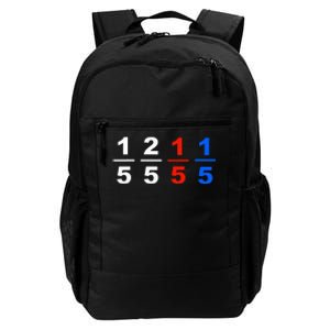 One Fifth Two Fifth Red Fifth Blue Fifth Funny Math Humor Daily Commute Backpack