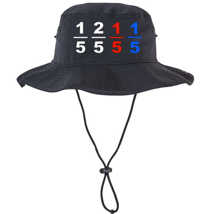 One Fifth Two Fifth Red Fifth Blue Fifth Funny Math Humor Legacy Cool Fit Booney Bucket Hat