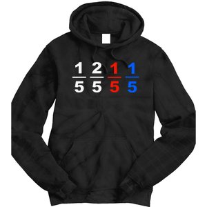 One Fifth Two Fifth Red Fifth Blue Fifth Funny Math Humor Tie Dye Hoodie