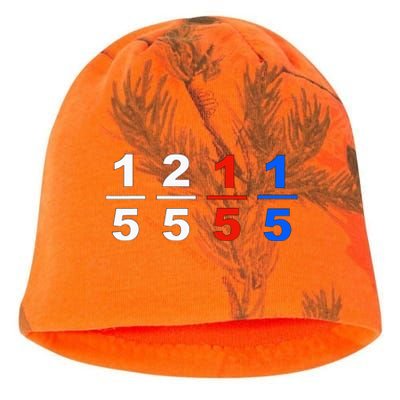 One Fifth Two Fifth Red Fifth Blue Fifth Funny Math Humor Kati - Camo Knit Beanie