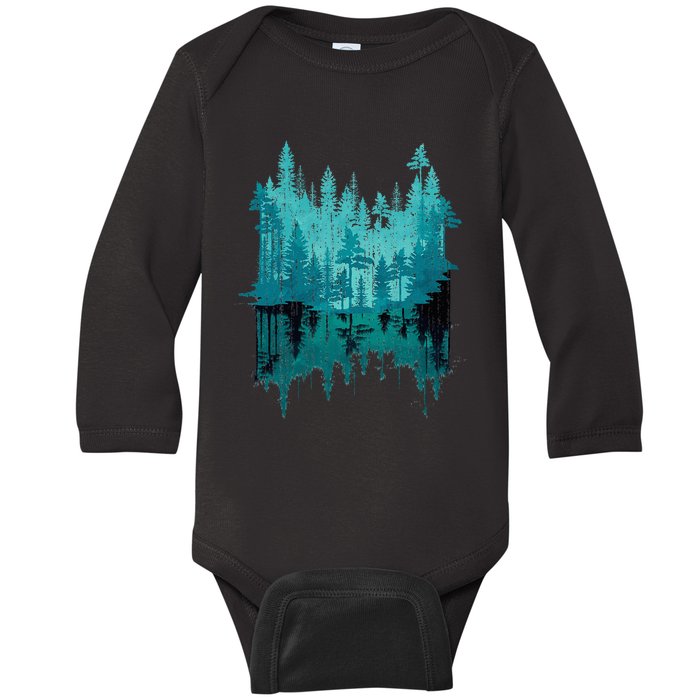 Outdoor Forest Trees Reflection Wildlife Nature Baby Long Sleeve Bodysuit