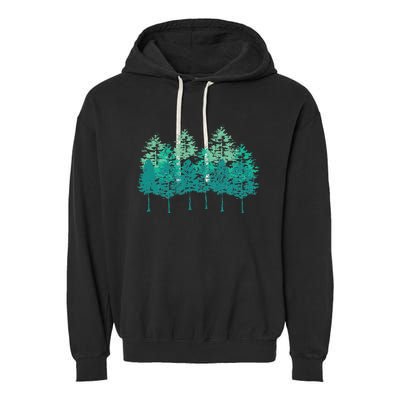 Outdoors Forest Trees Wildlife Nature Forest Garment-Dyed Fleece Hoodie