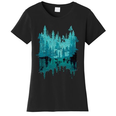 Outdoor Forest Trees Reflection Wildlife Nature Women's T-Shirt