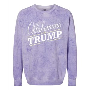 Oklahoma For Trump 2024 Second President Election Colorblast Crewneck Sweatshirt