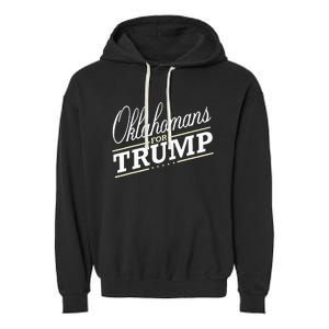 Oklahoma For Trump 2024 Second President Election Garment-Dyed Fleece Hoodie