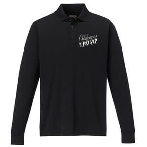 Oklahoma For Trump 2024 Second President Election Performance Long Sleeve Polo