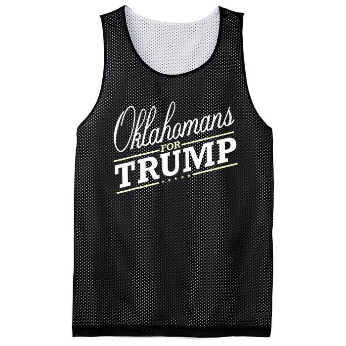 Oklahoma For Trump 2024 Second President Election Mesh Reversible Basketball Jersey Tank