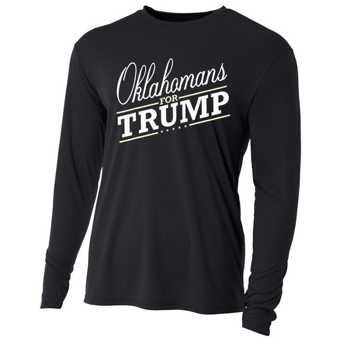 Oklahoma For Trump 2024 Second President Election Cooling Performance Long Sleeve Crew