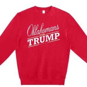 Oklahoma For Trump 2024 Second President Election Premium Crewneck Sweatshirt