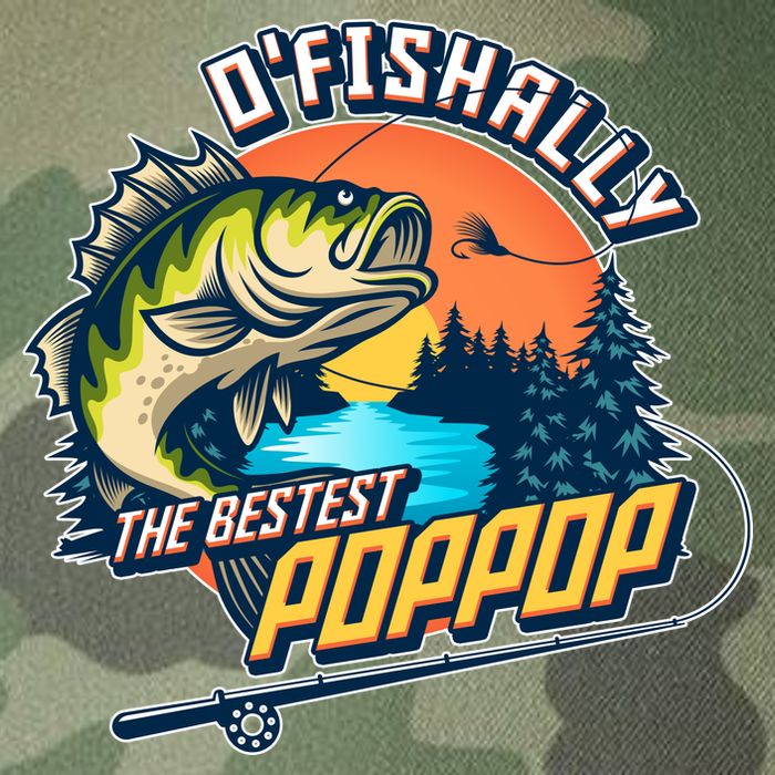 O Fishally The Bestest PopPop Legacy Tie Dye Trucker Hat
