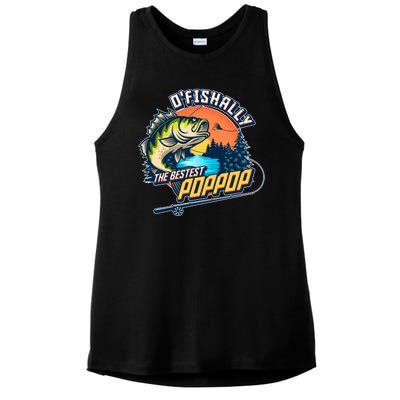 O Fishally The Bestest PopPop Ladies PosiCharge Tri-Blend Wicking Tank