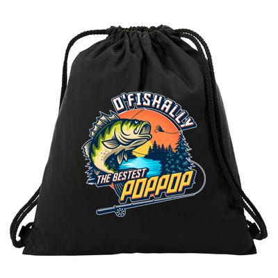 O Fishally The Bestest PopPop Drawstring Bag