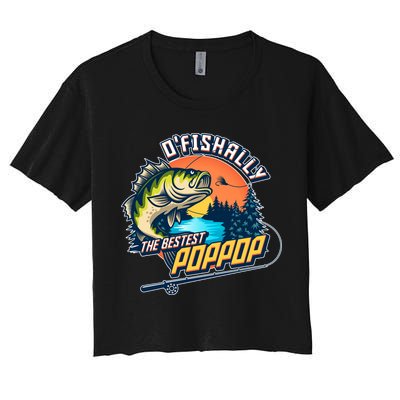 O Fishally The Bestest PopPop Crop Top