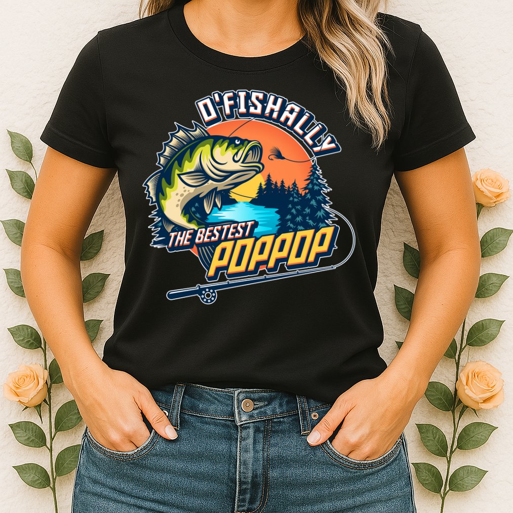 O Fishally The Bestest PopPop Womens T-Shirt