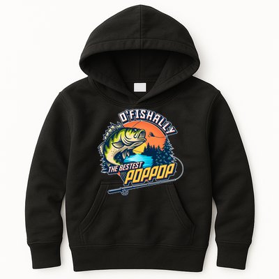 O Fishally The Bestest PopPop Kids Hoodie