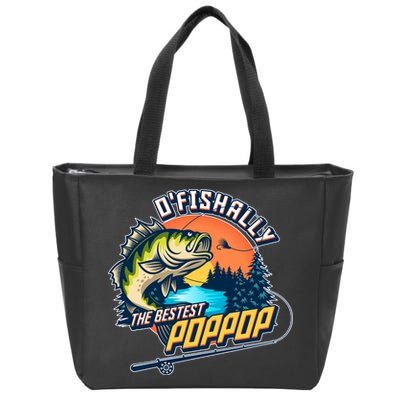 O Fishally The Bestest PopPop Zip Tote Bag
