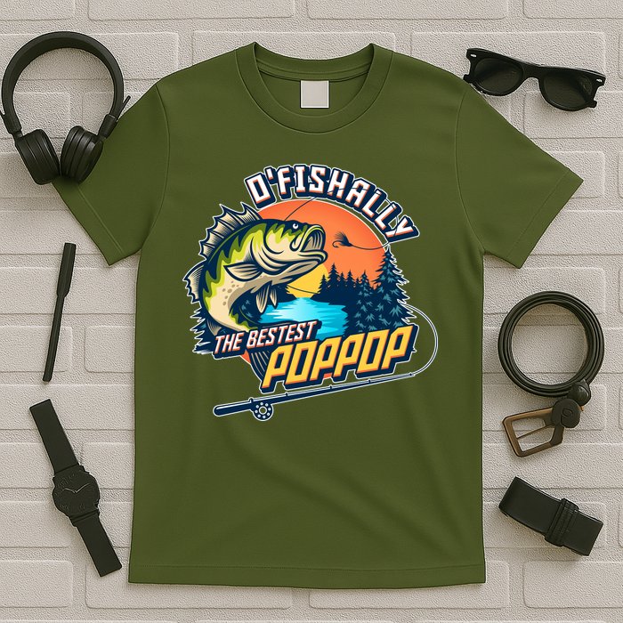 O Fishally The Bestest PopPop T-Shirt